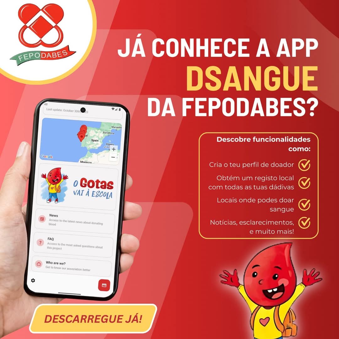 Imagem Nova aplicação para dadores de sangue