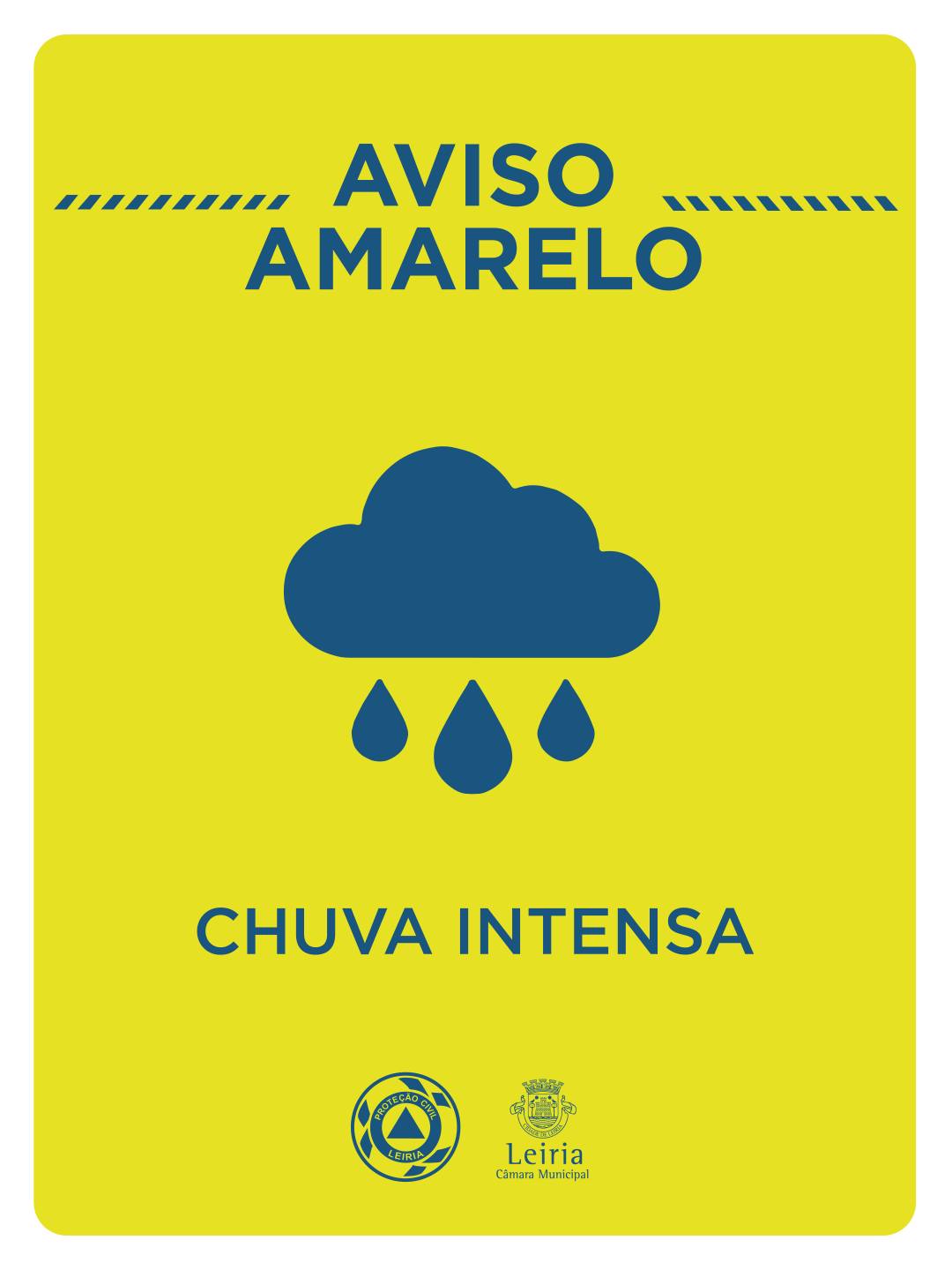 Imagem Aviso Amarelo de Chuva e trovoada | 28 outubro 2025